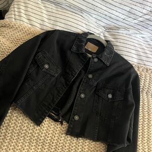 Black denim jacket